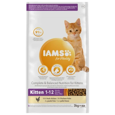 Afbeelding van Iams Cat Kitten Kattenvoer Kip 3 kg