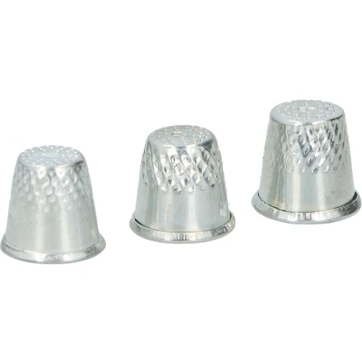 Afbeelding van Lifetime Vingerhoedjes 16, 17 en 18 mm. Zilver 3 Stuks