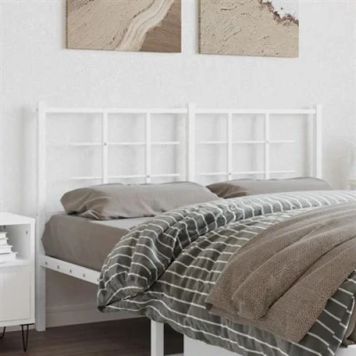 Afbeelding van vidaXL Hoofdbord 135 cm metaal wit