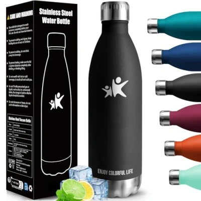 Afbeelding van thermosfles, 18/8 roestvrij staal, 1000 ml, BPA vrij, thermosfles voor school, sport, camping