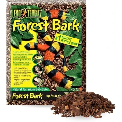 Afbeelding van Exo Terra Forest Bark Terrariumsubstraat van dennenschors, ideaal voor reptielen, amfibieën en vochtminnende ongewervelde dieren, 4,4 liter