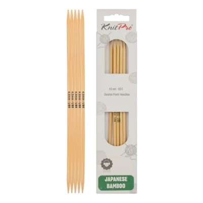 Afbeelding van KnitPro Bamboo sokkennaalden 15cm 4.00mm 3st