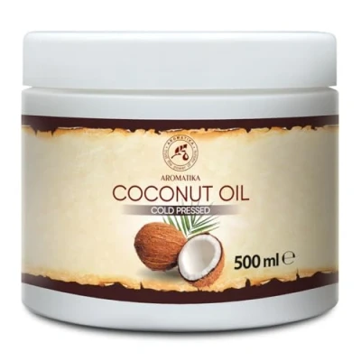 Afbeelding van Koudgeperste kokosolie 500 ml 100% puur natuurlijke lichaamsboter rijk aan mineralen &amp; vitaminen voor intensieve huidverzorging massage cosmetica