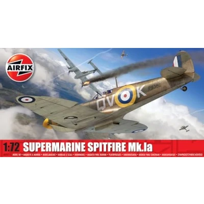 Afbeelding van 1:72 Airfix 01071C Supermarine Spitfire Mk.Ia Propeller Vliegtuig Plastic Modelbouwpakket