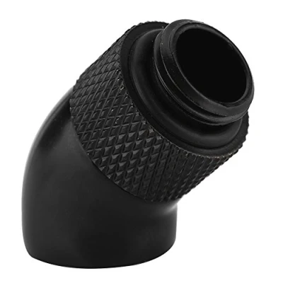 Afbeelding van Richer R G1/4 inch 45 hoekdraaibare aansluiting, draaibare adapter voor CPU koeling, zwart