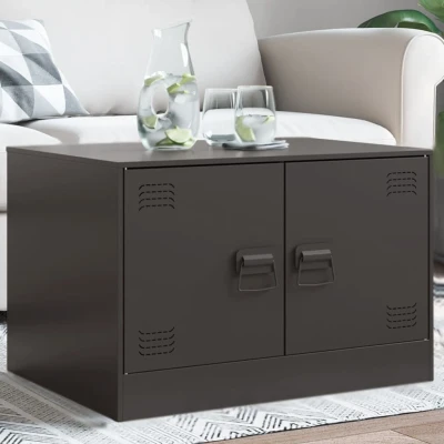 Afbeelding van Salontafel 67x50x44 cm staal zwart
