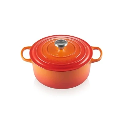 Image de Le Creuset Cocotte Signature en Fonte Émaillée avec Couvercle, Ø 26 cm, Ronde, 5.3 L, 5.135 kg, Volcanique, 21177260902430
