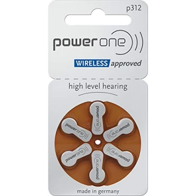 Afbeelding van Power One P312 Draadloos hoortoestel, 5 x 6 batterijen (30 stuks)