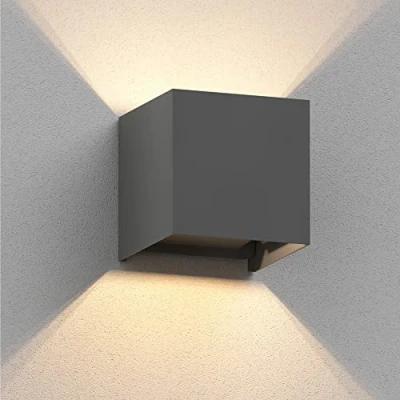 Afbeelding van ledscom.de CUBEL wandlamp voor buiten, IP65, up and downlight, mat antraciet, vierkant, 1x G9 max. 10 W, huismuur, kubus, buitenverlichting, wandspot, buitenlamp, verlichting