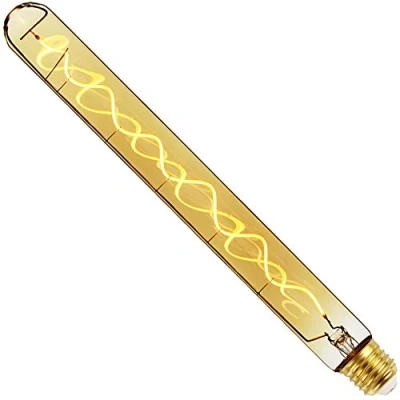 Afbeelding van TIANFAN Led lampen, vintage, lange reageerbuis, 4 W, dimbaar, spiraaldraad, 220/240 V, E27, Edison, decoratieve lampen (T32, 300 mm)