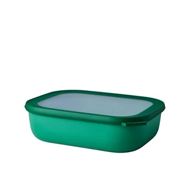 Image de Mepal Bol Multifonction Rectangulaire Boîte Conservation Alimentaire avec Couvercle Convient comme de Hermétique pour le Réfrigérateur, Micro ondes &amp; Congélateur 2000 ml Vivid green