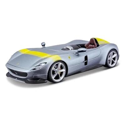 Afbeelding van Bburago Ferrari Monza SP1: hoogwaardige miniatuurauto in schaal 1:43, Edition, harde behuizing, 10 cm, geel zilver (18 36912S)