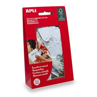 Afbeelding van Apli Draadetiketten Ft 13 X 20 Mm (b H) (7008), Etui Van 200 Stuks Etiket