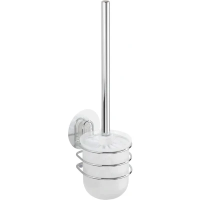 Afbeelding van Wenko Toiletborstel En Houder Osimo 37,5 Cm Staal Zilver/wit