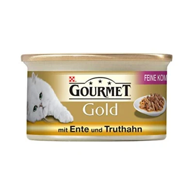 Afbeelding van 12x 85g Gourmet Gold Fijne Samenstelling Eend en Kalkoen Nat Kattenvoer