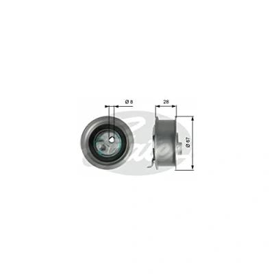 Afbeelding van Gates Spanrol distributieriem T43237