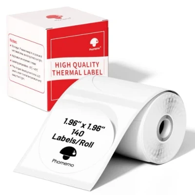Afbeelding van Phomemo ronde etiketten M110, rond, zelfklevend, 50 x mm, compatibel met printer M120, M220, M221, M200, 140 etiketten/rol,