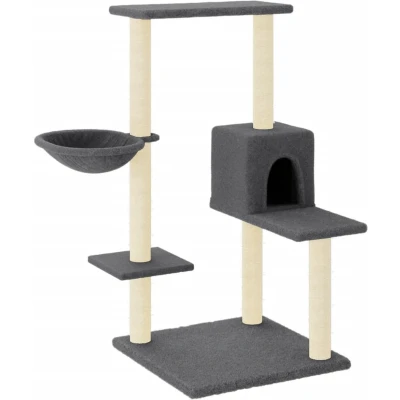 Afbeelding van vidaXL Kattenmeubel met sisal krabpalen 95 cm donkergrijs