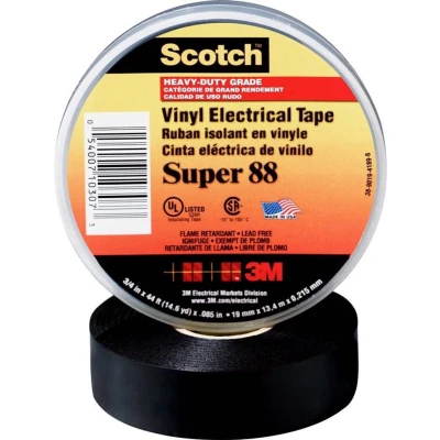Afbeelding van Scotch SUPER88 25X33 Isolatietape Zwart (l x b) 33 m 25 mm 1 stuk(s)