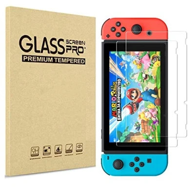 Afbeelding van PHONILLICO Displaybeschermfolie van gehard glas voor Nintendo Switch, 2 stuks
