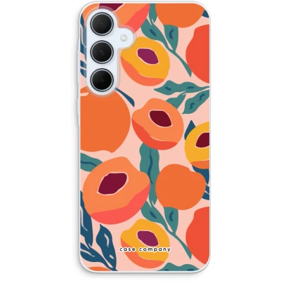Afbeelding van Case Company® hoesje geschikt voor Samsung Galaxy A35 Perzik Soft Cover Telefoonhoesje Bescherming aan alle Kanten en Schermrand