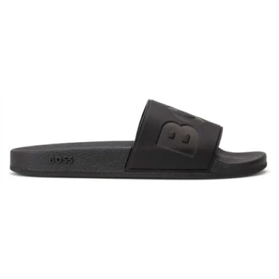 Afbeelding van BOSS Aryeh_slid_npvlg Slide sandalen voor heren, zwart.