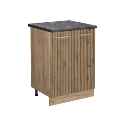 Afbeelding van Vicco Keukenonderkast R Line, Artisanaal eiken/Krachtige eik goud, 60 cm , WB Antraciet