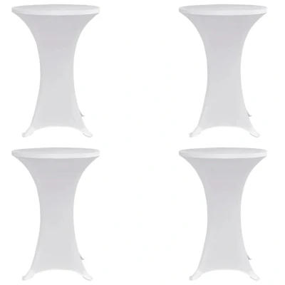 Afbeelding van Statafelhoes 4 st stretch Ø60 cm wit