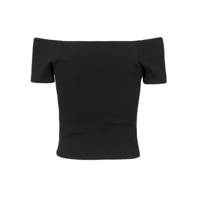 Afbeelding van Urban Classics OFF Shoulder Tshirt basic, Dames, Maat: Large, Black