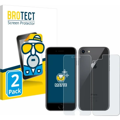 Afbeelding van BROTECT Screenprotector voor Apple iPhone 8 (Voor+Achter) Folie Beschermfolie matte (2 Stuks)