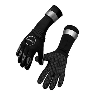 Afbeelding van Zone3 Neopreen Zwemhandschoenen Zwart Rood maat M valt als S XS