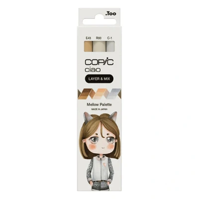 Image de Copic Ciao Layer &amp; Mix Mellow Palette jeu de marqueurs (3 pièces)
