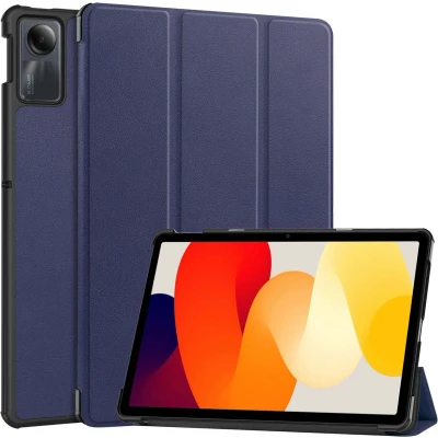 Afbeelding van iMoshion Tablet Hoes Geschikt voor Xiaomi Redmi Pad SE Trifold Bookcase Donkerblauw
