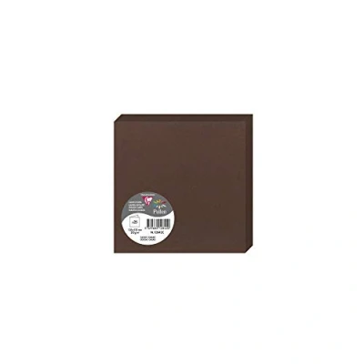 Afbeelding van 50x dubbele blanco kaarten, bruin, van Pollen Clairefontaine, 13,5cm x 13,5cm.