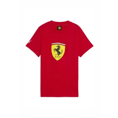 Afbeelding van Puma Scuderia Ferrari BIG Shield Tshirt print voor kinderen, Maat: 110, Rosso corsa