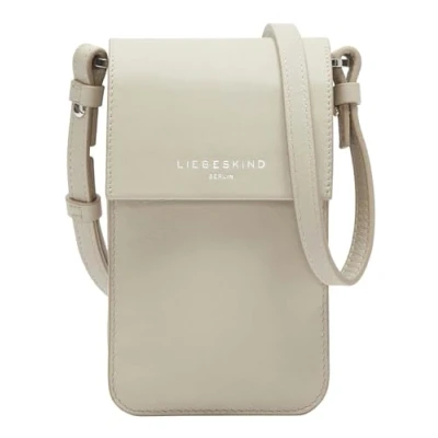 Afbeelding van LIEBESKIND BERLIN Leren Schoudertas Telefoontasje Lea Mobile Pouch Milk Beige