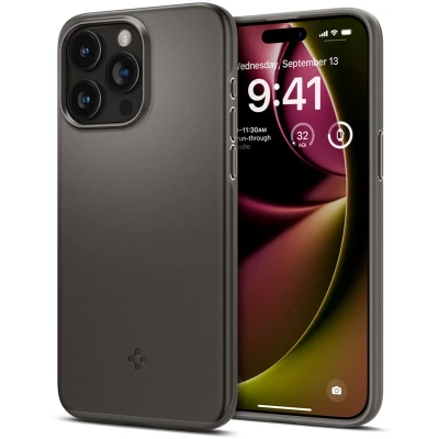 Afbeelding van Spigen Thin Fit hoesje voor iPhone 15 Pro Grijs