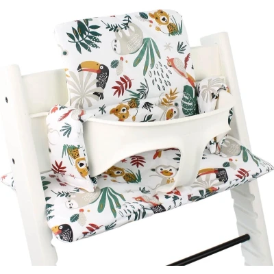 Afbeelding van Stoelverkleiner TrippTrapp Geschikt voor Stokke Tripp Trapp Kussenset Kinderstoel Verkleiner Perfecte Pasvorm Geplastificeerd en Snel Schoon Wit aap