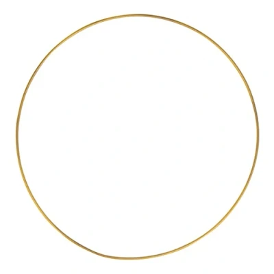 Afbeelding van Rayher 2505406 vergulde Metalen ring, Ø 30 cm, dikte ca. 3,5 mm ringen om te knutselen, Omwikkeling Dromenvanger Bloemdecoratie Bruiloftskrans Hoepels