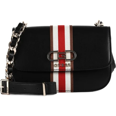 Afbeelding van Guess Streifen Handtas, Dames, Maat: One Size, Schwarz