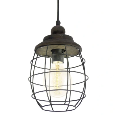 Afbeelding van EGLO Vintage Bampton Hanglamp Ø180 Patina Bruin