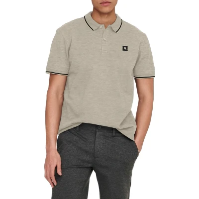 Afbeelding van ONLY &amp; SONS Polo Fletcher Zand S