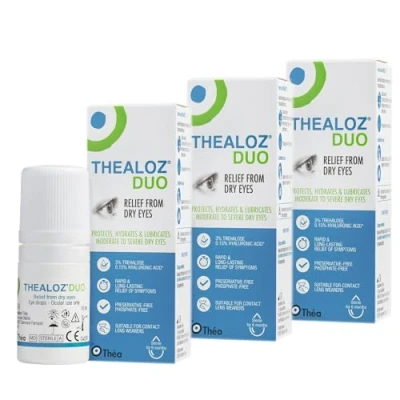 Afbeelding van 3 x Thealoz Duo zonder conserveringsmiddelen, 10 ml, voor ernstige droge ogen, nieuw