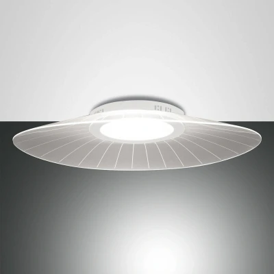 Afbeelding van Plafondlamp Vela, wit/transparant, acryl, dimbaar
