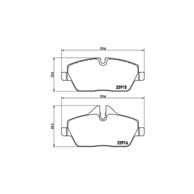Afbeelding van MAGNETI MARELLI 363700406034 Remblokkenset Geschikt voor slijtage waarschuwingscontact Met remzadelschroef MINI: Hatchback, Convertible