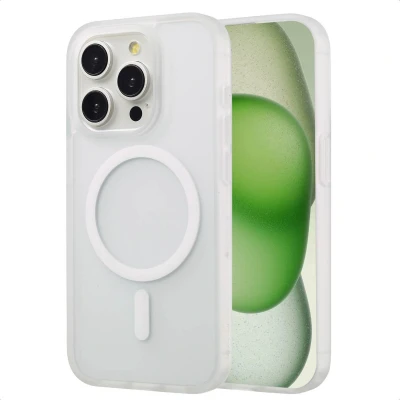 Afbeelding van imoshion Hoesje Geschikt voor iPhone 15 Pro Color Guard Backcover MagSafe Wit