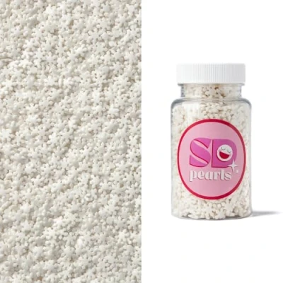 Afbeelding van SD Pearls Eetbare suiker, kerstdecoratie (sneeuwvlokken, wit, 75 g)