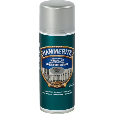 Afbeelding van Hammerite metaallak spray zijdeglans 0,4l zilvergrijs