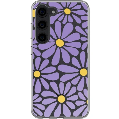 Afbeelding van imoshion hoesje Geschikt voor Samsung Galaxy S23 Design Tropical Violet Flowers Connect