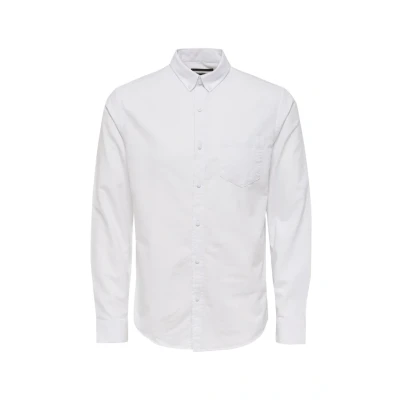 Afbeelding van Only &amp; Sons Onsalvaro Oxford Shirt Overhemd, Heren, Maat: Medium, White